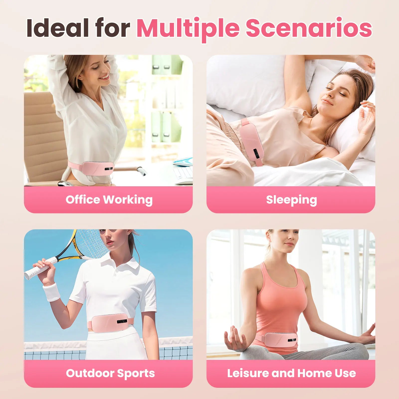 Lady Menstrual Heating Pad Warm Palace Belt Relieve Menstrual Pain Hot Compress Massager Uterus Cold Dysmenorrhea Relieving Belt