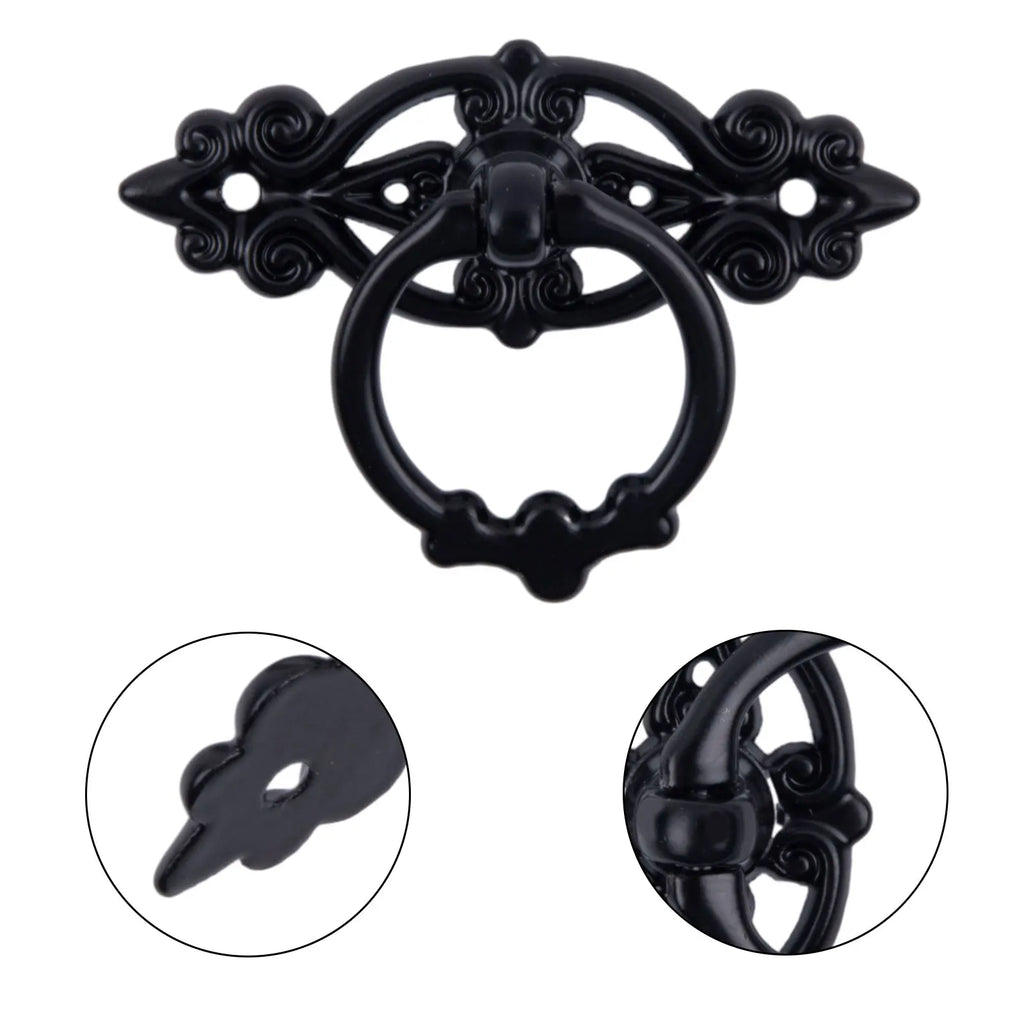 Cabinet Retro Handle Door Antique Alloy Handle Drawer Pull Ring Wood Case Handle Hanging Ring For Home Furniture DIY Decoraction