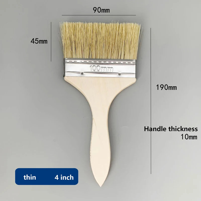 Thick-handled and thin-handled paint brushes are available. Household soft-bristled dust-removing brushes and special brushes fo