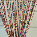41 Strands Rainbow Colorful Hippie Boho Bohemian Natural Wooden Door Beaded Curtain Doorway Beads Bamboo 36 inches x 79 inches R