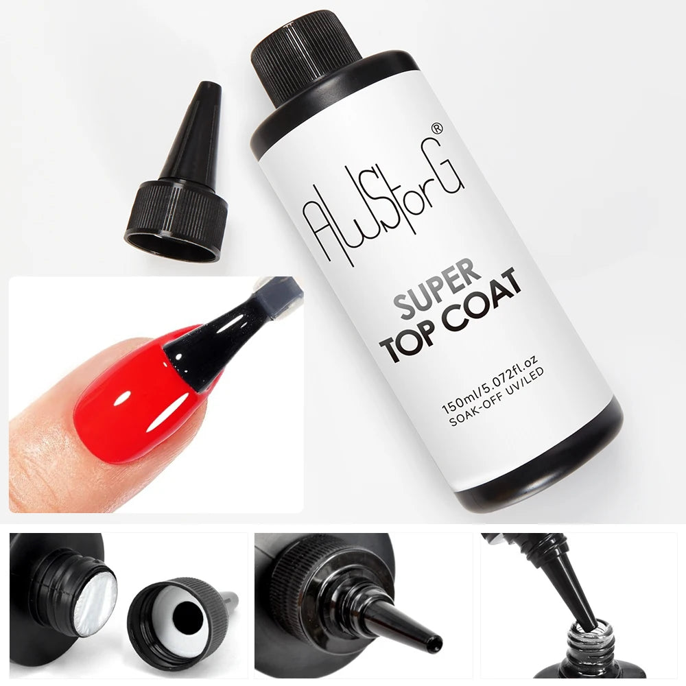 AWStorG 150ml Base Gel Super Top Coat Matte Top Coat Gel Polish Soak Off UV LED Gel Varnish Functional Gel Nail Salon