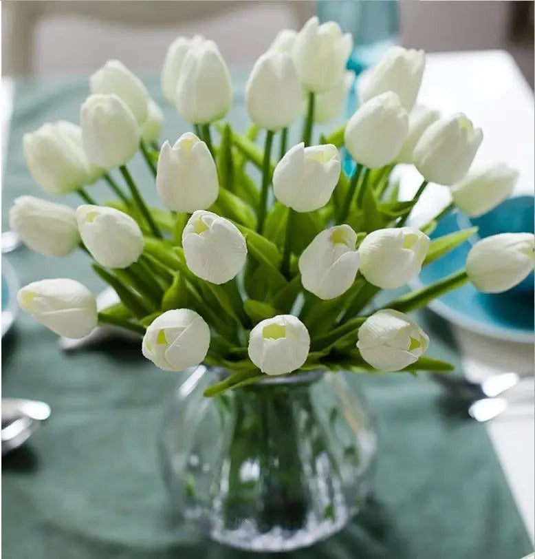 3/5/10/15/20pcs Tulips Artificial Flowers Real Touch Flower Bouquet Tulips Fake Flower for Wedding Home Decoration