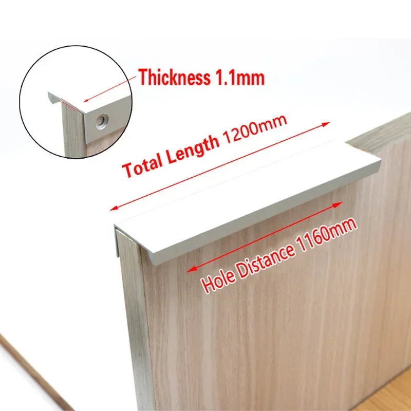 Cabinet Pulls Drawer Knobs  Black Silver Orange Gold Hidden  Handles Stainless Steel  Kitchen Cupboard Furniture Hardware
