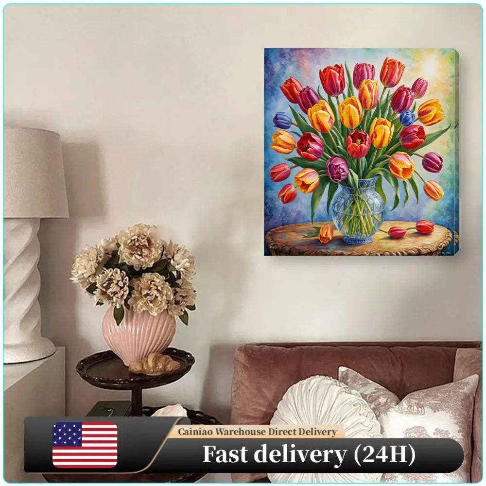 Oil Painting Frame Decorative Floating Picture Frame with Adhesive Wooden Hanging Frame for Home Office Decor