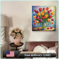 Oil Painting Frame Decorative Floating Picture Frame with Adhesive Wooden Hanging Frame for Home Office Decor