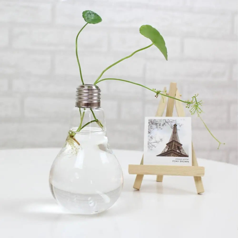 2/3pcs Light Bulb Flower Vase 14x8cm Transparent Glass Vase Fashion Hydroponic Flower Vase Home Gifts Desktop Glass Planter