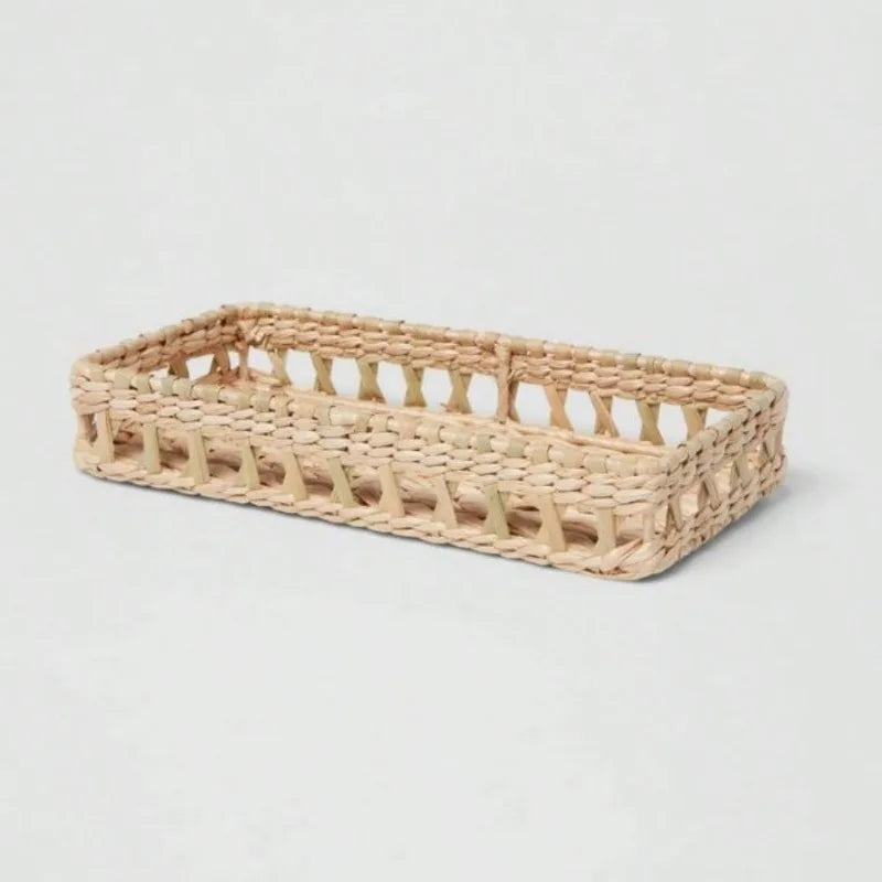 Natural Woven Tray - Natural material trays can easily match your bathroom decoration and create an artistic touch