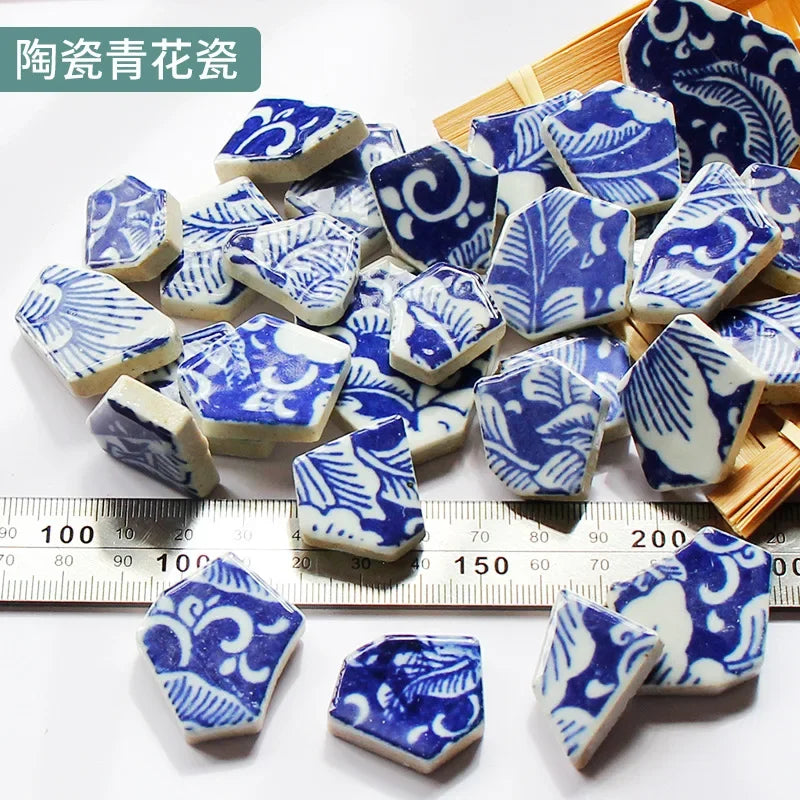 100g Ceramic Mosaic Tiles Multi Color Mosaic Piece Making Tiles for Puzzle Art DIY Craft Lamp Table Accessories Home Wall Decor