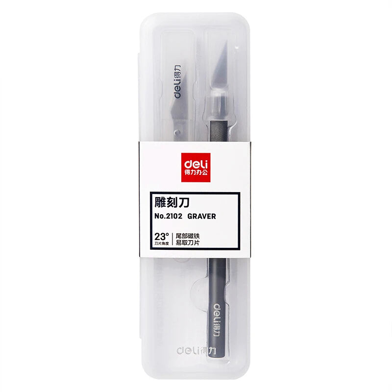 Deli Precision Scrapbooking Carving Knife - Card Making Hobby Knife for Paper Cutting Craft Pottery Clay Sculpture Ceramics Tool