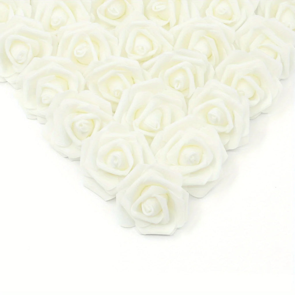 100PCS Artificial Rose Flower Heads, Real Looking Foam Roses for DIY Wedding Baby Shower Centerpieces Party Home Decorations