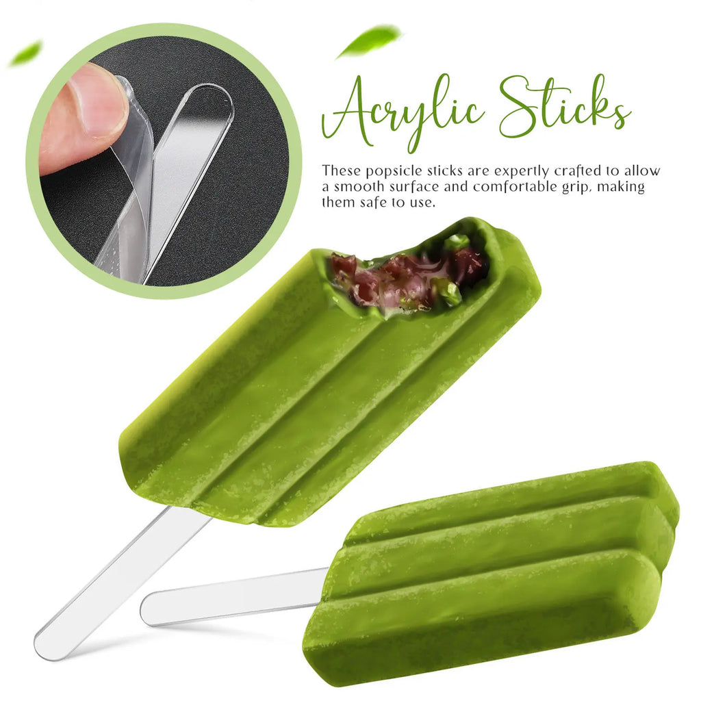 30 Pcs Ice Pop Sticks Cream Food Grade Craft Making Popsicle for Crafts Clear Cake Mini Cakesicle