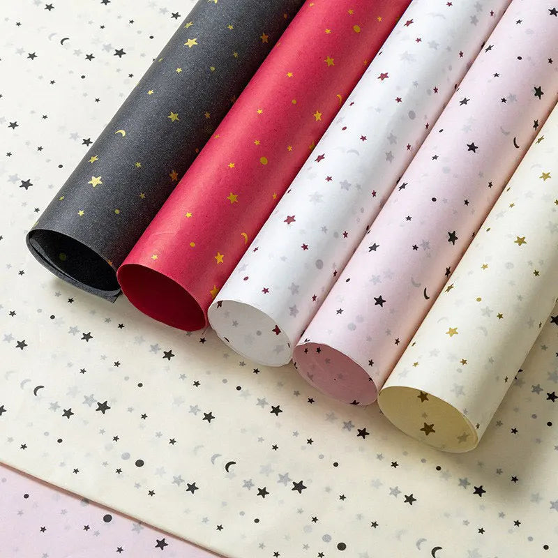 20pcs sheet Cotton Bouquet Flower Wrapping Paper Star Moon Sydney Paper Wrapping Paper Flower Wrapping Paper Cake Baking Gift