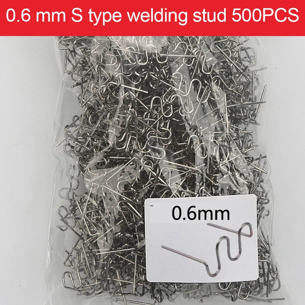 500PCS 0.6/0.8mm Hot Stapler Stapl For Car Bumper Plastic Welder Automotive Repair Kit Hot Stapler Welding Soldering Tool