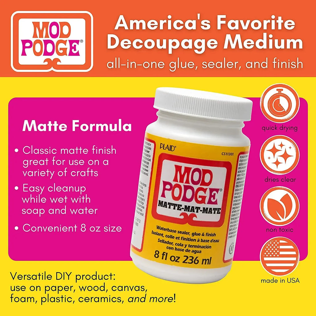 946ml Mod Podge Matte gloss fluid painting glue board transfer dried flower seal Collage glue plaid Wood transfer glue Mod Podge