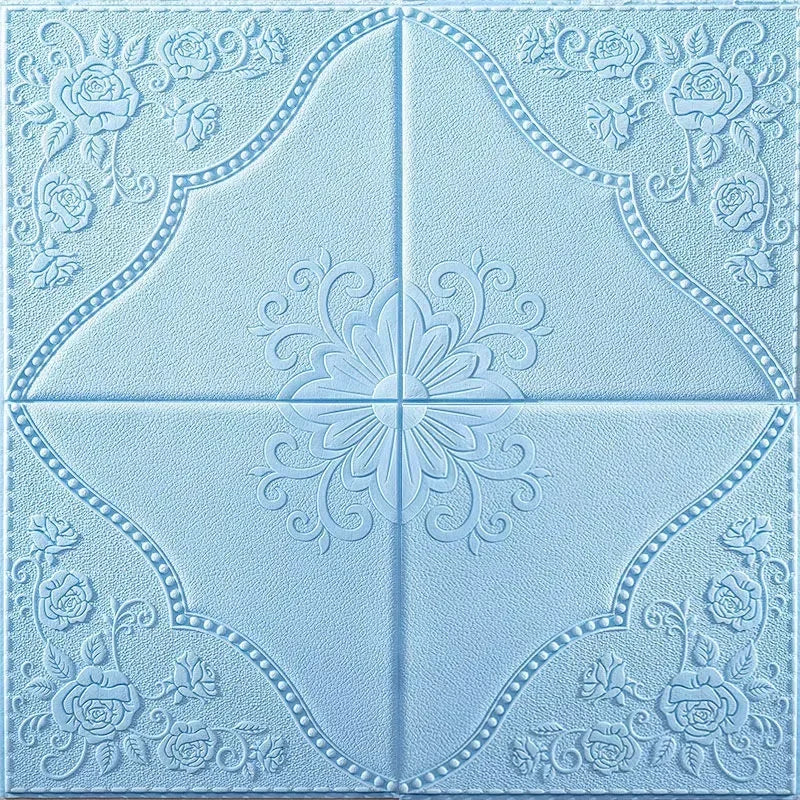 1-10pcs70cm*70cm Modern Paper Ceiling Decorative Waterproof Moisture-proof Mildew proof Wall Self-adhesive 3D Bedroom Background