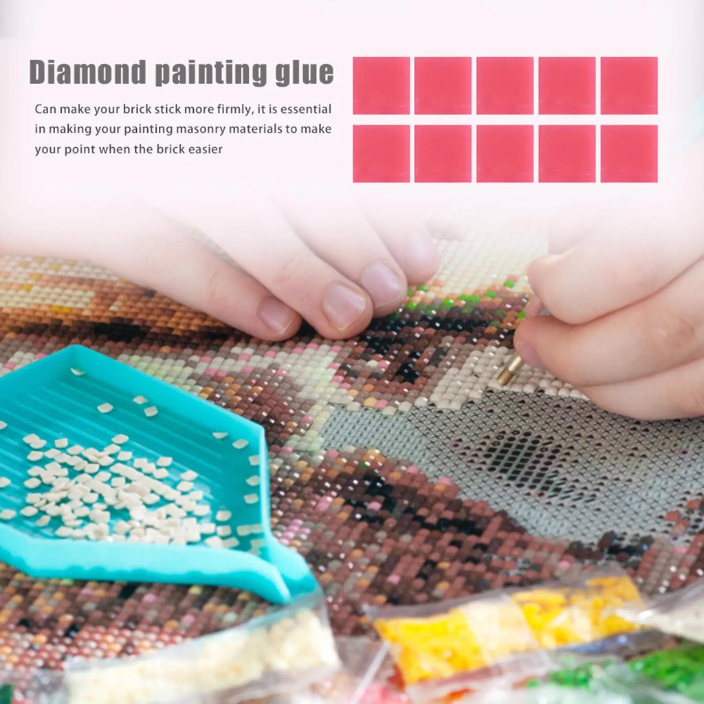 10Pcs Resin Diamond Drilling Sticking Mud DIY Drawing Handcraft Dotting Wax 5D Picture Rhinestone Drilling Accessory