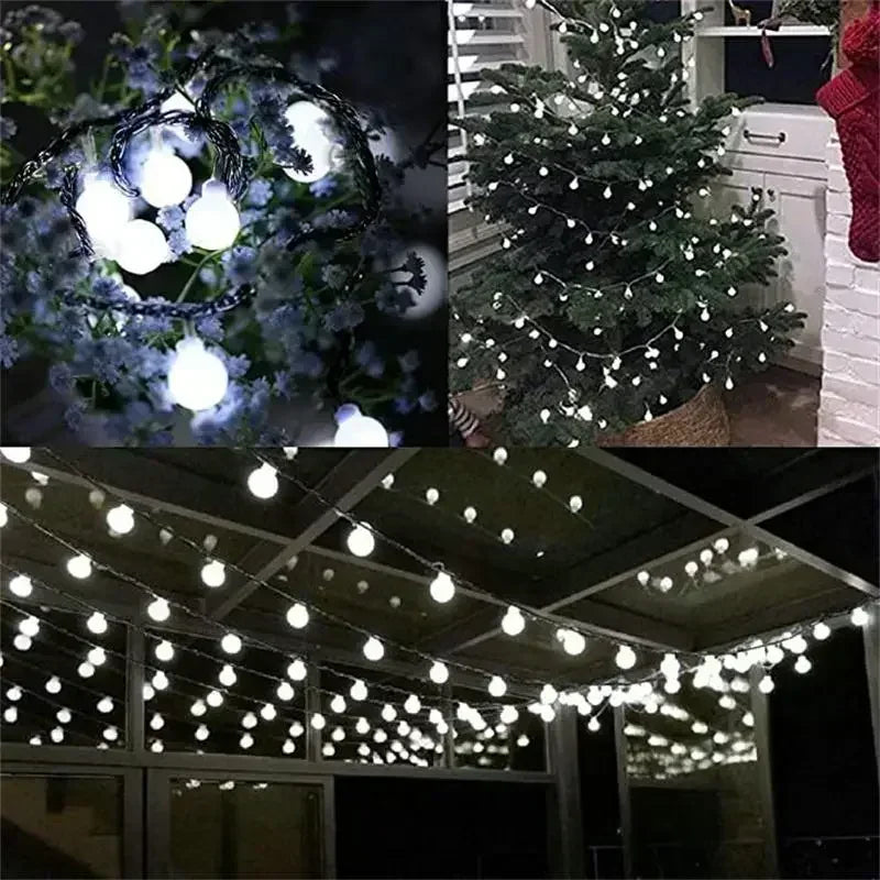 Battery Powered Led Ball String Lights Indoor Globe Fairy Light for Wedding Decorative Light String Tent Christmas Decoration