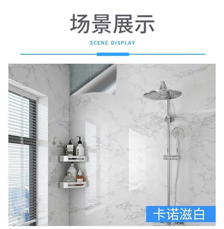 Wallpaper for Walls In Rolls Formaldehyde-free Bathroom Waterproof Sticker Toilet Wall Renovation Moisture-proof Wall Stickers
