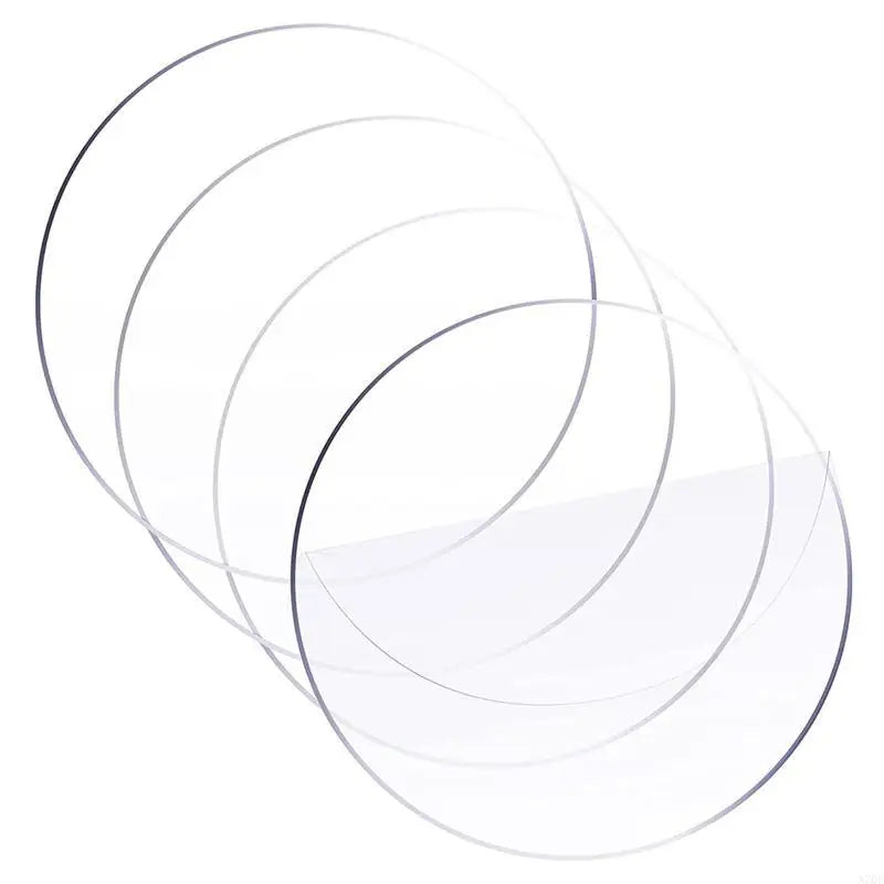 30Pcs Acrylic Sheet Round Disc Clear Cast Plexglass Board 1mm Thick for Display