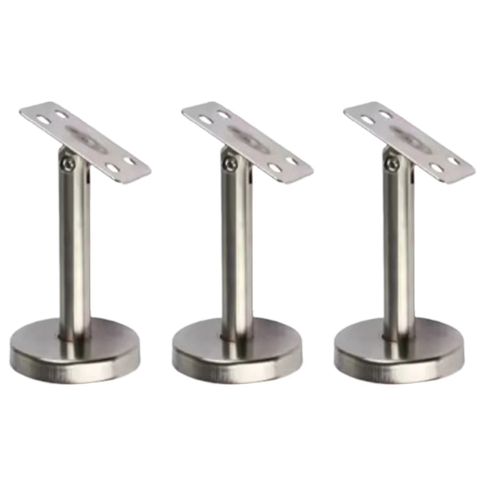 3Pcs Adjustable Stair Handrail Brackets Movable Column Bracket 304 Stainless Steel Handrail Wall Support Hardware Accessories