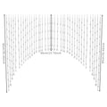 40 Strings Beaded Curtain Arched Crystal Curtain Hanging Door Beads Curtains for Entrances Doorways Bathroom