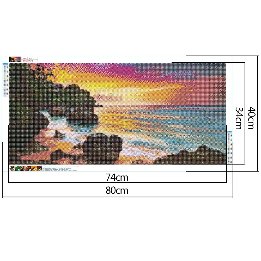 5D Full Drill Diamond Painting Mountain Landscape DIY Rhinestone Picture Crafts
