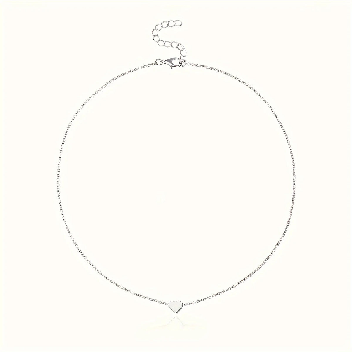 1pc Vintage Heart Pendant Necklace, Delicate and Minimalist Women's Alloy Collarbone Chain, Suitable for All Seasons