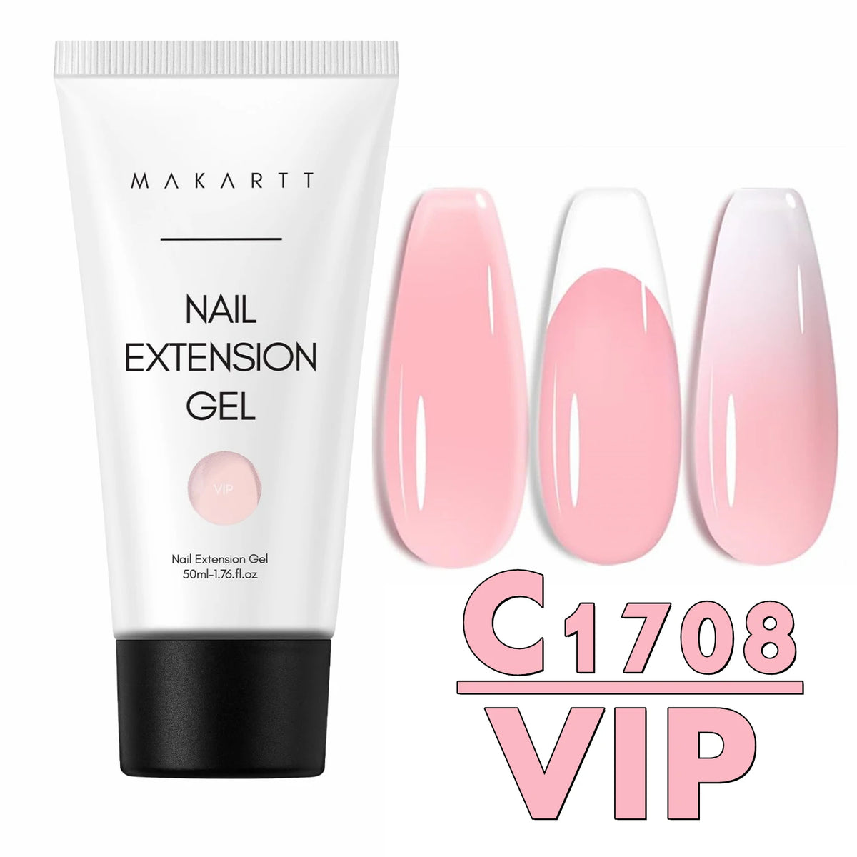 Makartt Poly Nail Extension Gel for Nails ,Clear Pink Builder & Sculting Soak Off Hard Gel for Strong Natural Look for Beginer