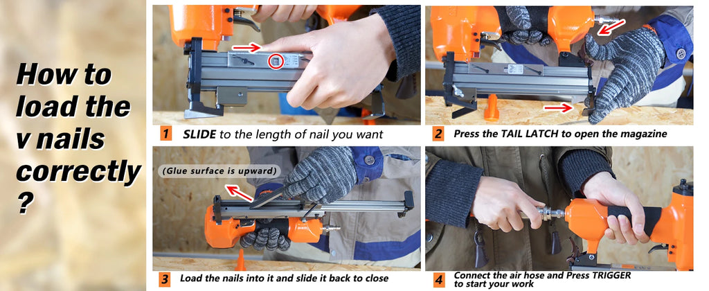 KAMSIN V1015 No. 30 Flexible Air Nail Gun 30V Staple Gun for Home DIY Photography Studios
