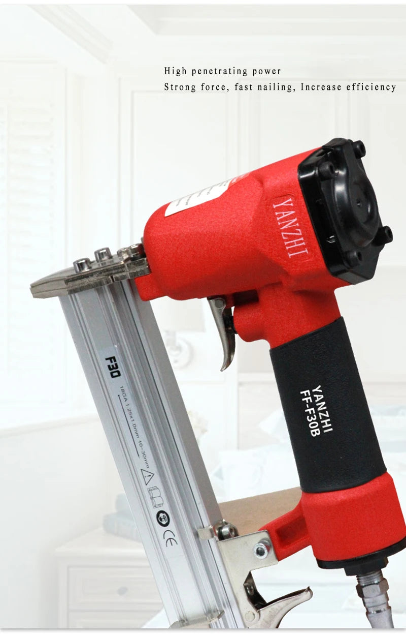 Pneumatic Finish Nailer and Stapler Ergonomic and Lightweight Staple Gun 1.05 x1.25mm for Wood, Upholstery