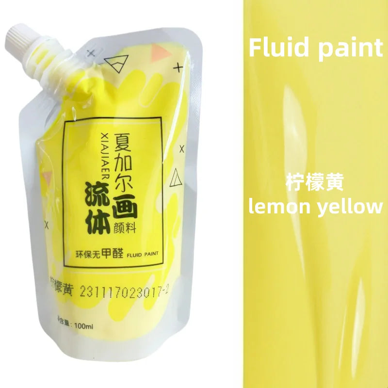 100ml/ Multi-colour xiajiaer Fluid Paint Acrylic paint Bag Violent Bear DIY decorative painting liquid liquid dye