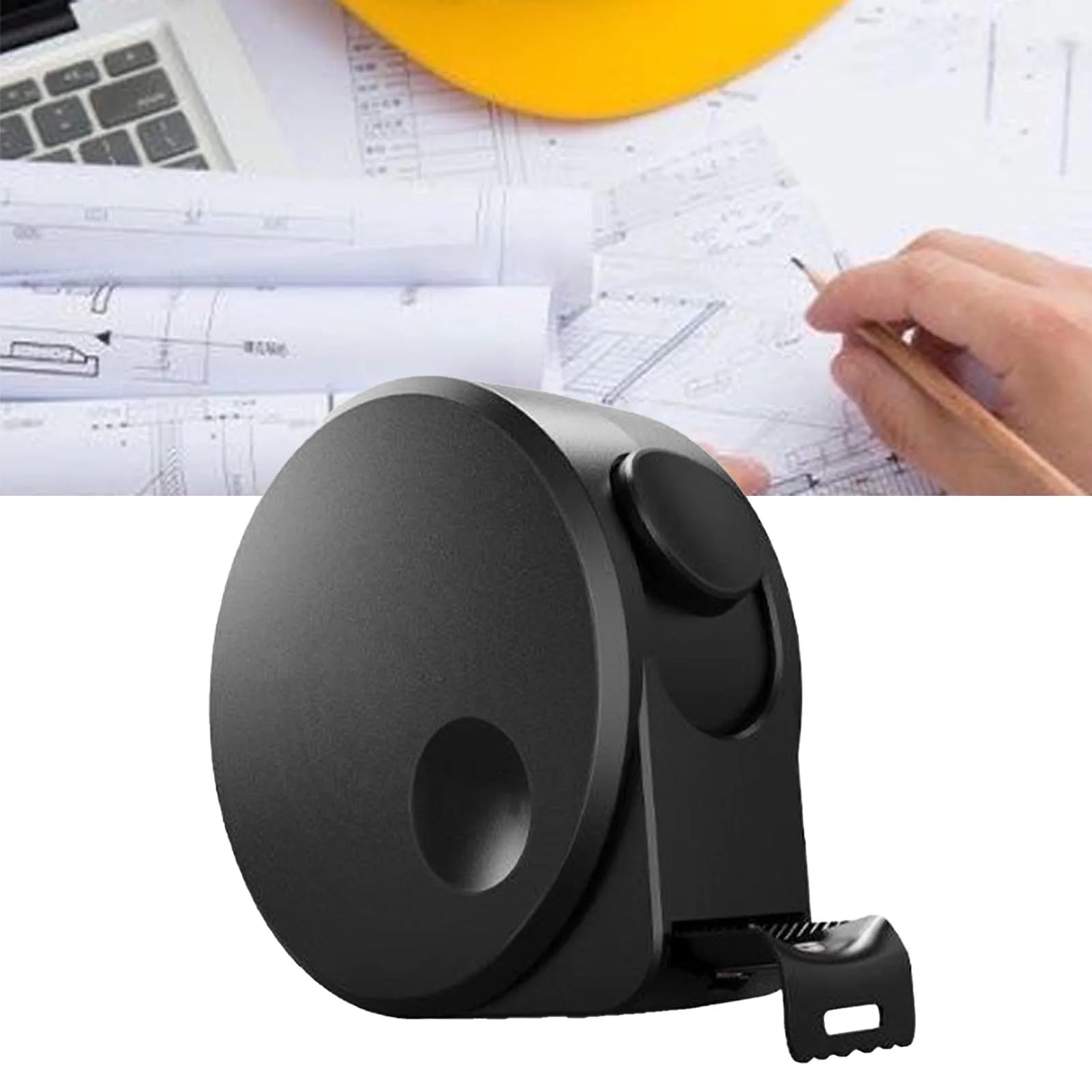 Steel Measuring Tape High Accuracy Thickened Retractable Easy Read Black Tape Measure for Home 3mx16mm