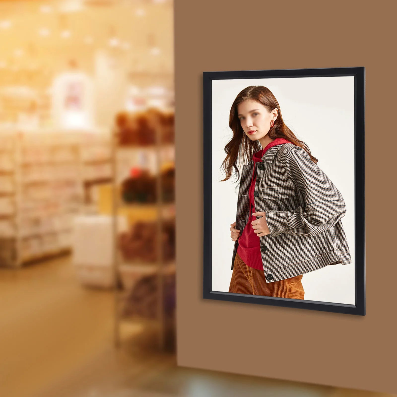 24"x36" Advertising Frame Store Wall Mount LED Light Box Movie Poster Display US