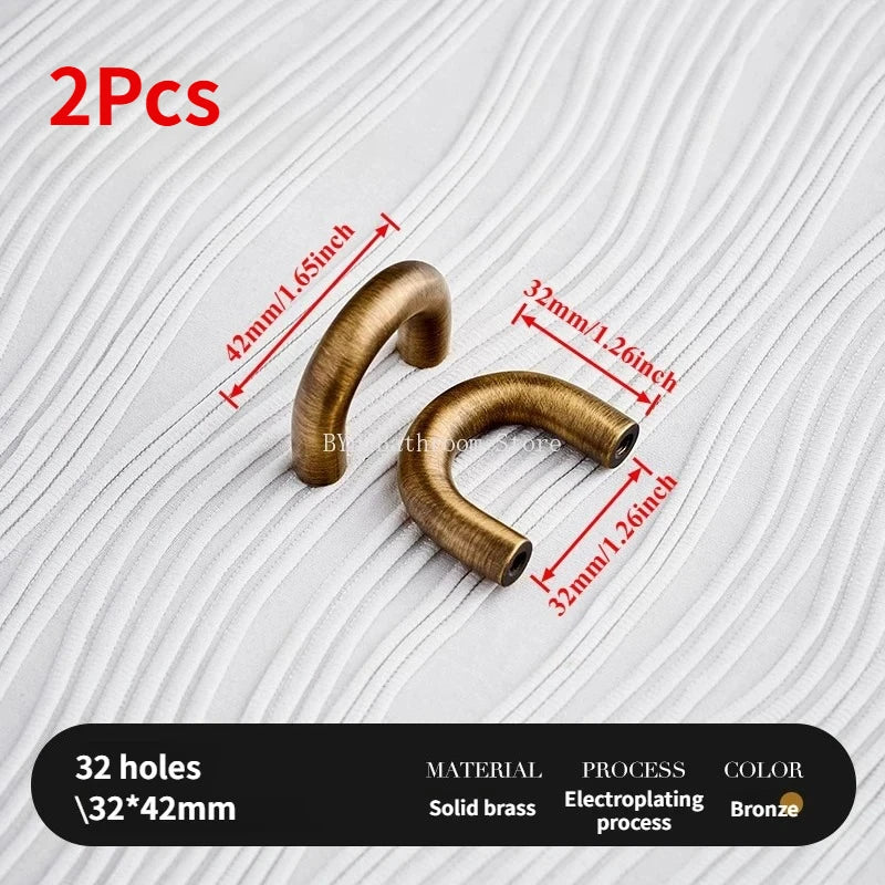 Minimalism Bronze Furniture Handles Wardrobe Pulls Kitchen Cupboard Cloakroom Bedside Small Cabinet Door Handle Decorative Knob