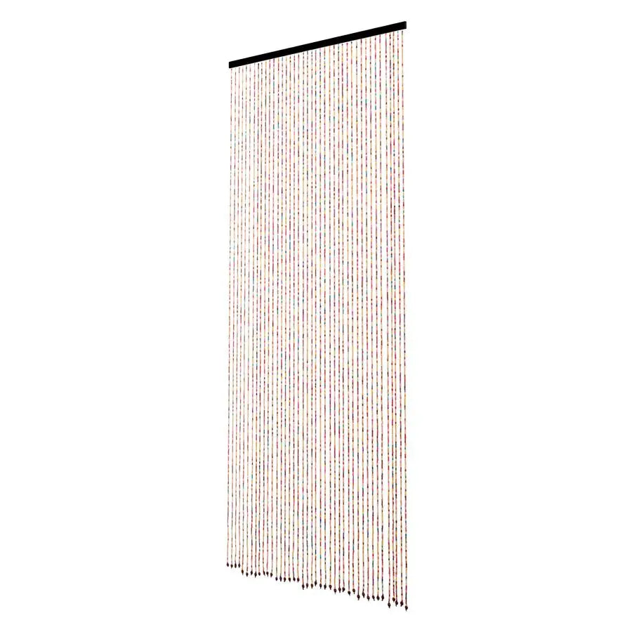 41 Strands Rainbow Colorful Hippie Boho Bohemian Natural Wooden Door Beaded Curtain Doorway Beads Bamboo 36 inches x 79 inches R