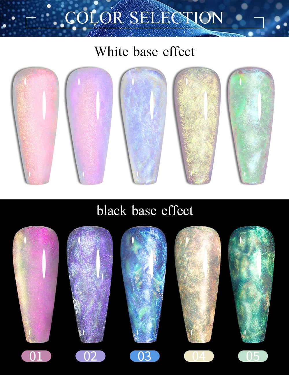 PUENTE 7Pcs/set Aurora Glitter Non-Stick Hand Extension Nail Gel Kit 3D Sculpture Carving Soak-Off UV Nail Art Hard Gel Varnish