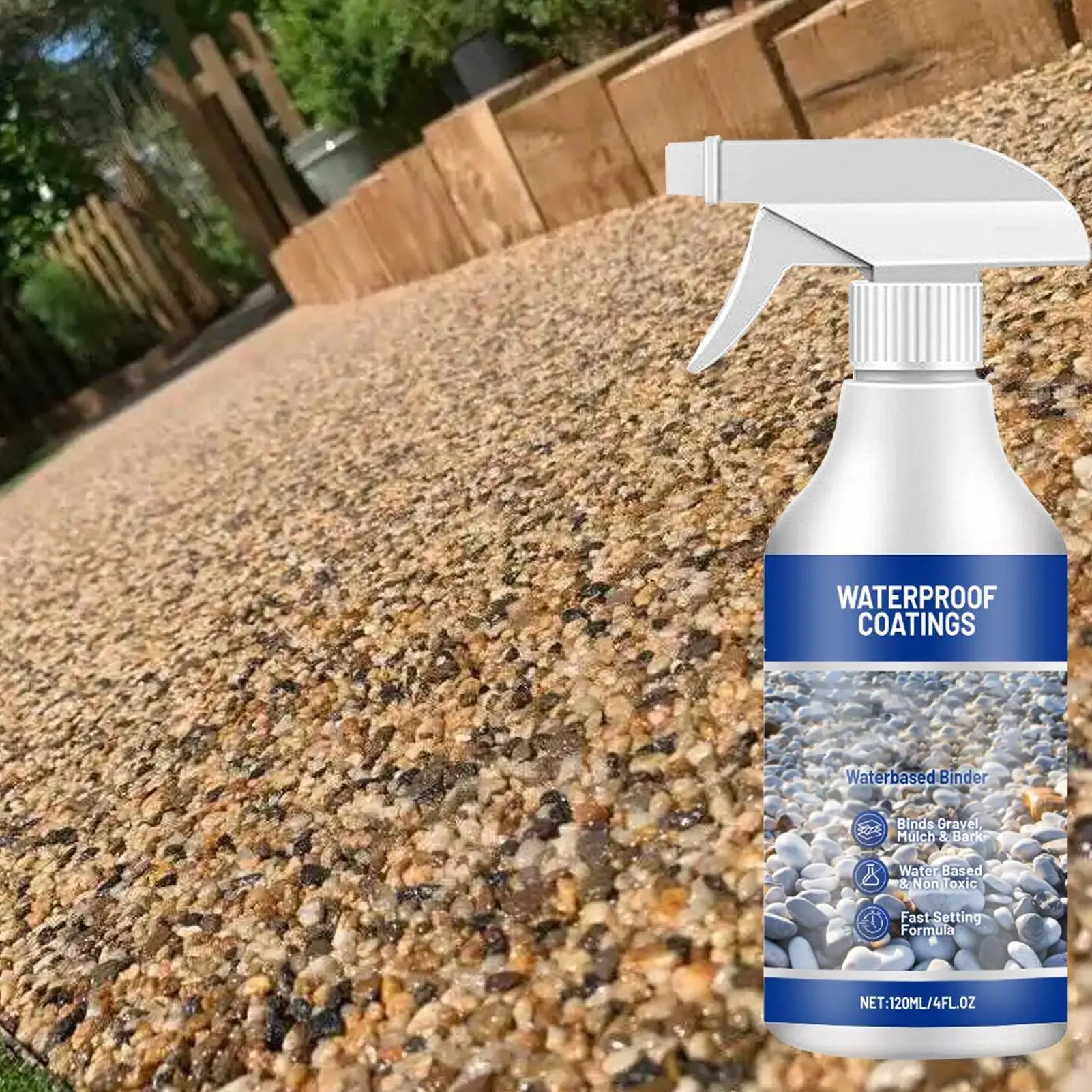 120ml Gravel Glue For Landscaping Landscape Rock Glue Sealer Adhesive Stabilizer Waterproof Fast Drying Spray For Outdoor Yard