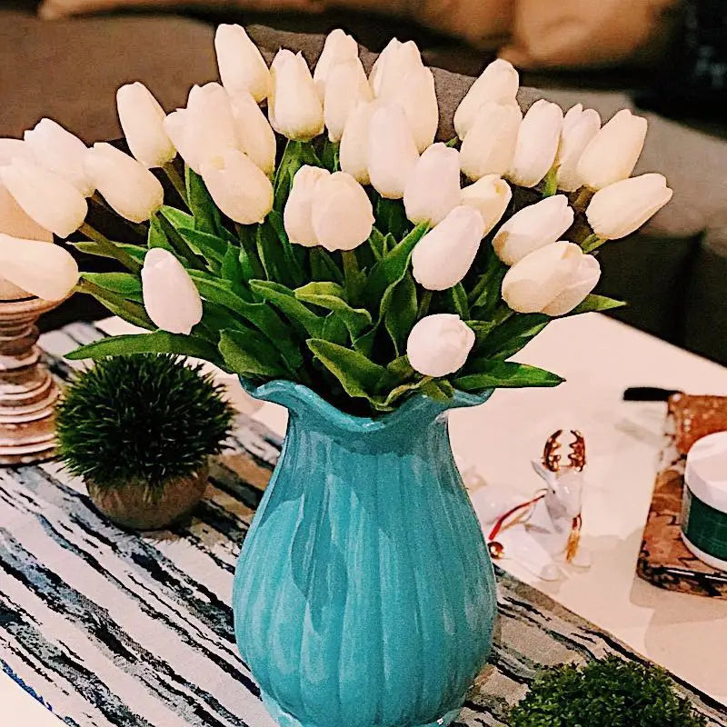 3/5/10/20pcs Tulips Artificial Flowers Real Touch Flower Bouquet Tulips Fake Flower for Wedding Home Decoration