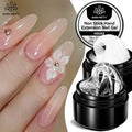 BORN PRETTY 2PCS Clear Milky White Non Stick Hand Extension Nail Gel for 3D Shaping Sculpting Carving DIY Nails at Home 15ml