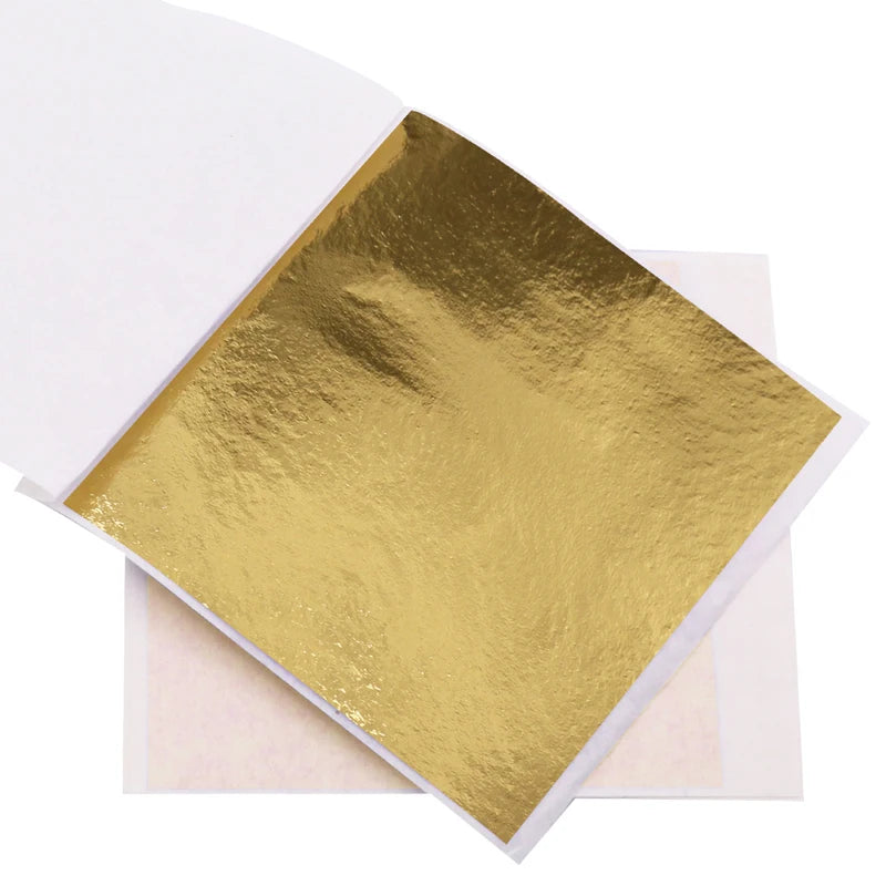100pcs/10colors sheet  Pink Gold Leaf Imitation Sliver Foil Papers DIY Art Crafts Design packaging material Food decoration