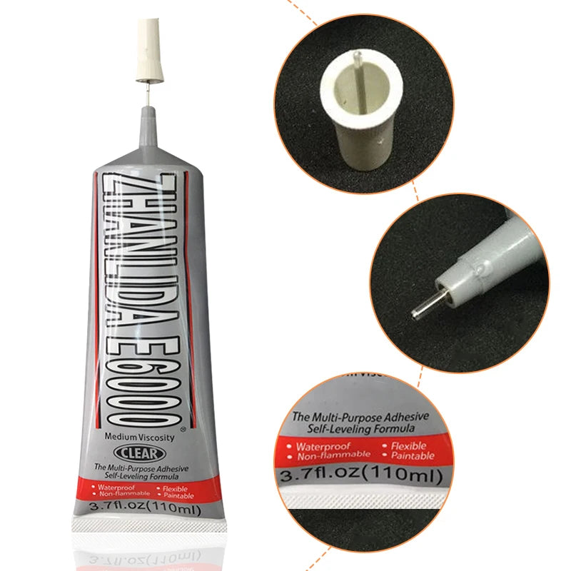 E6000 Liquid Glue DIY Dotting Glue for Diamond Painting Mobile Phone Repair Adhesive Super Glue Gel Jewelry Clothes Craft Glues