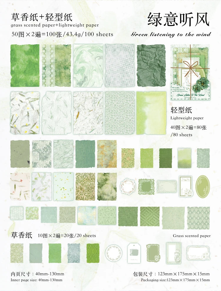 4Style Paper Post Office Series Scrapbooking Set Diy Handheld Account Diary Decoration Collage Material
