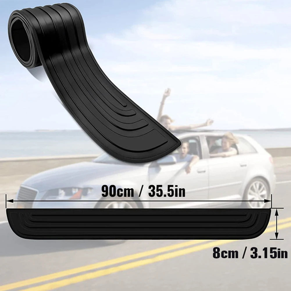 Universal Car Trunk Door Guard Strips Sill Plate Protector Rear Bumper Guard Rubber Mouldings Pad Trim Cover Strip Car Styling