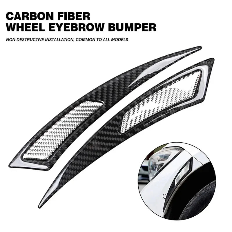 Fender Stripe Car Wheel Eyebrow Protector Lip Wheel-arch Trim Arch Extender Decorative Scratch Proof Carbon Fiber Sticker