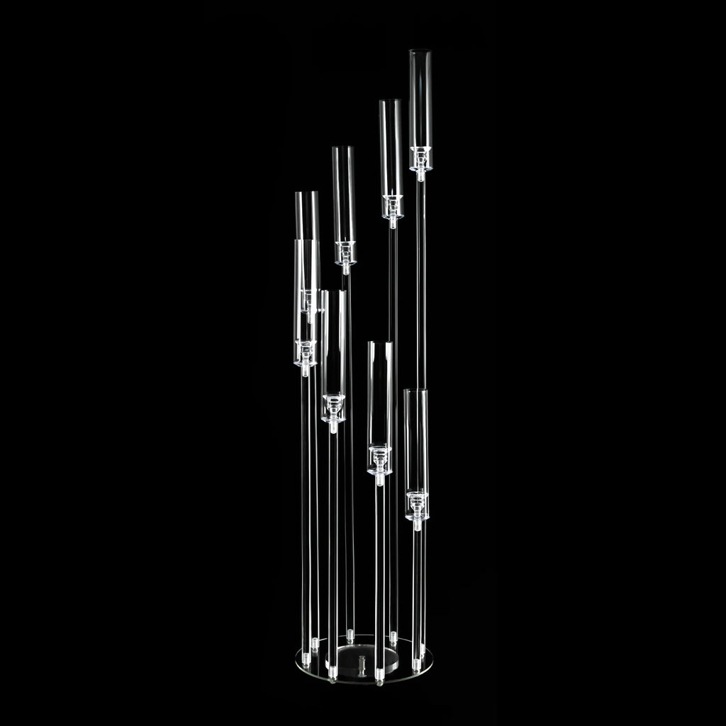 8-head Candle Holder Acrylic Clear Candle Stand for Weddings, Birthdays, Party Event, Centerpieces Decorations