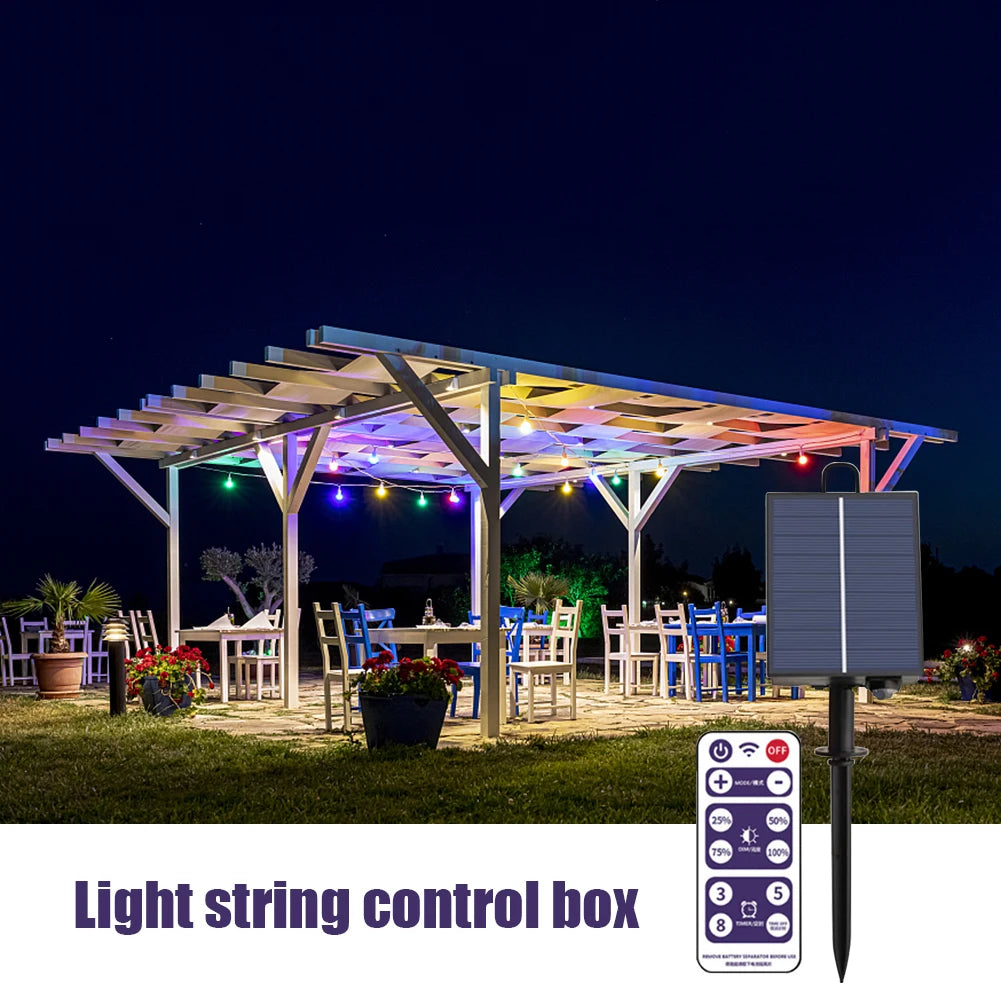 Solar String Light Control Box Kit 1200mAh Lithium Battery Panel for 3.7V 24V LED String Lamp DC Charging With Remote Control