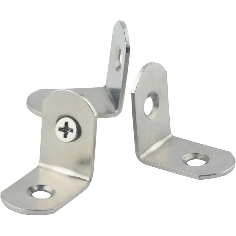 22 Pcs Stainless Steel L  90 Degree Right Angle Connector Braces with 44 Pcs Screws(25x25x16mm)