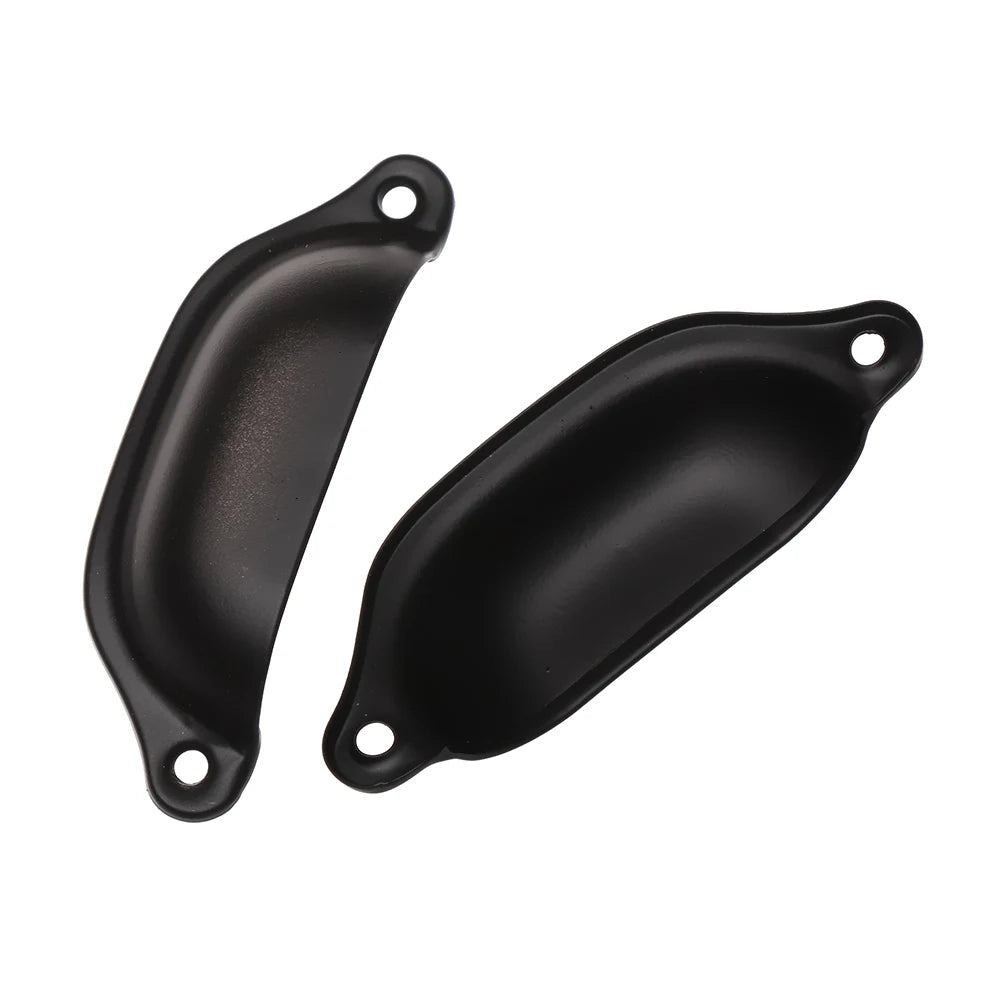 2Pcs Antique Brass Door Handle 98*35*16mm Shell Shape Wardrobe Cabinet Pulls Dresser Drawer Knob Kitchen Cupboard Fittings