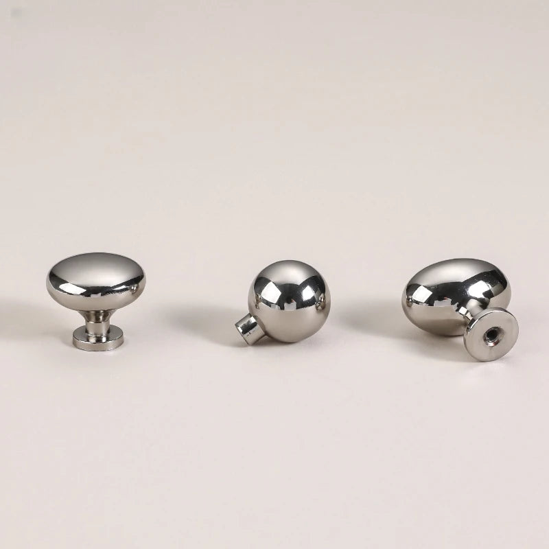 Silver cabinet door handle creative wardrobe/cabinet/drawer knobs modern minimalist single-hole door pull furniture hardware