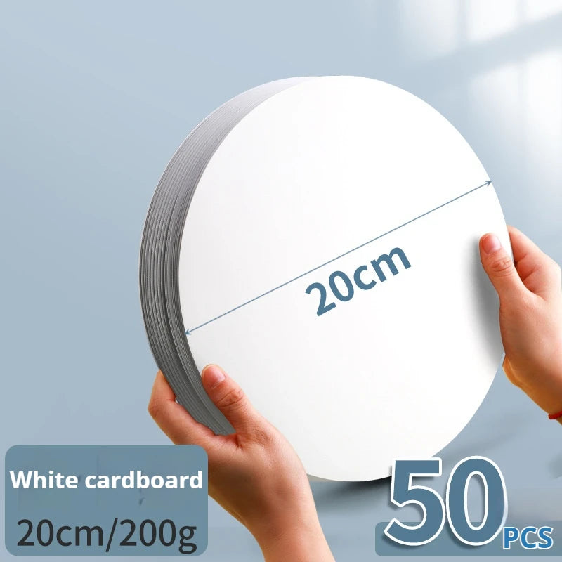 25/29/36 cm Colored Cardstock 200g Round Blank Cardboard Cardstock Sketch Paper for DIY Craft Papercraft Scrapbook Paper Album